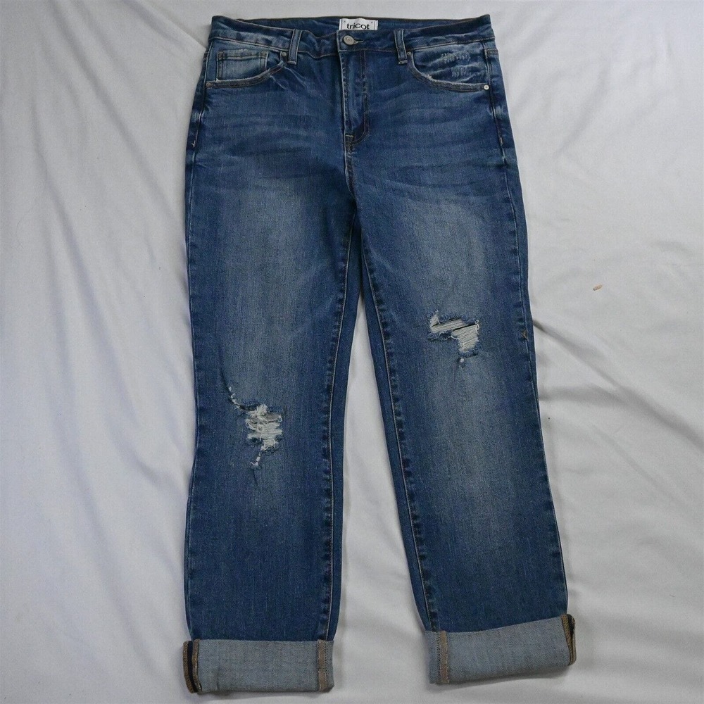 Tricot 15 / 32 Boyfriend Medium Destroyed Stretch Denim‎ Jeans
